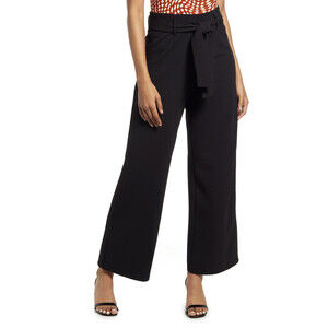 Open Edit women's Belted High Waist Pants In Black Size S